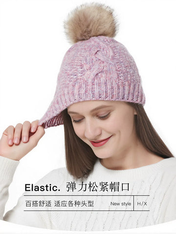Cozy Cable Knit Pom Beanie