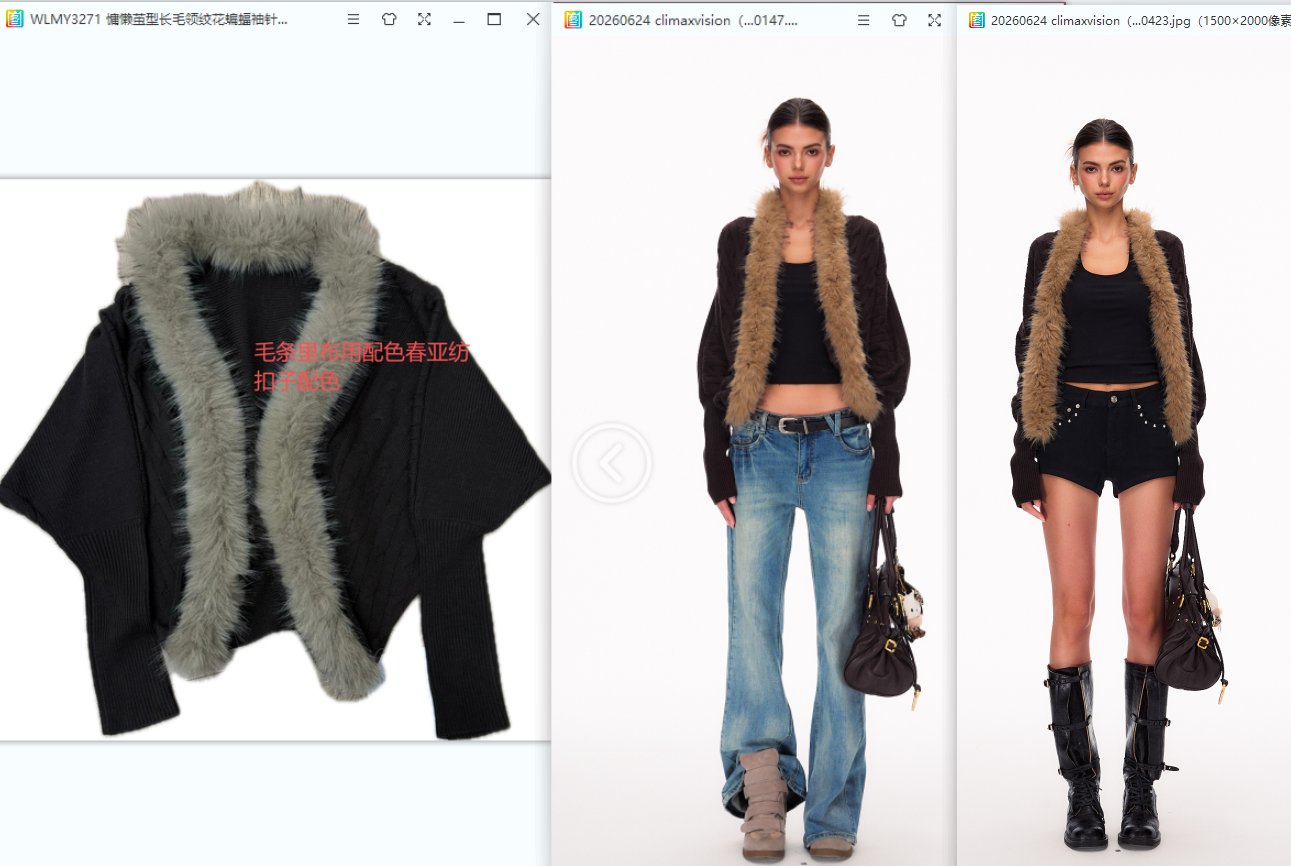 Faux Fur Trim Batwing Cardigan