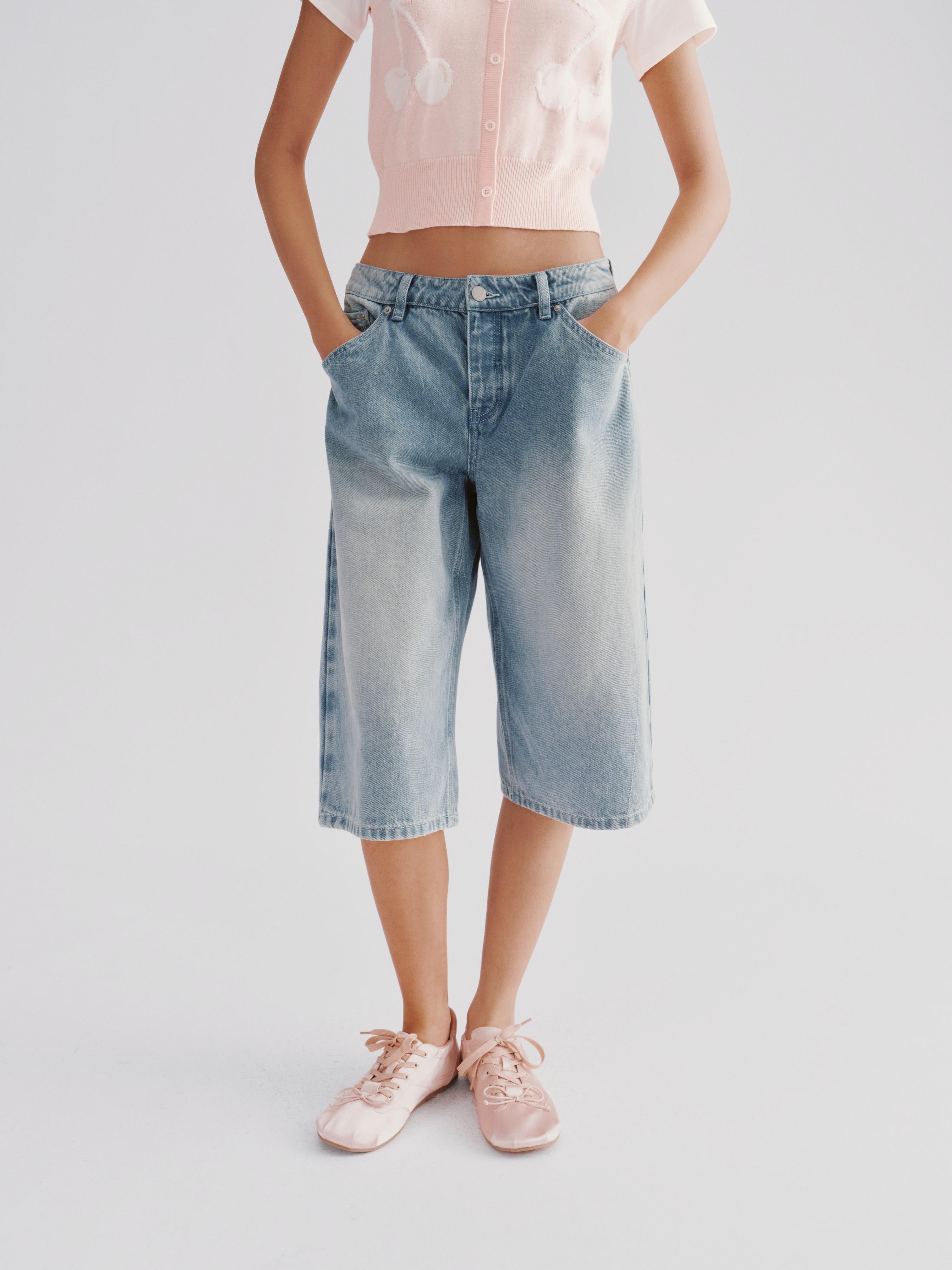 Cropped Barrel Leg Jeans