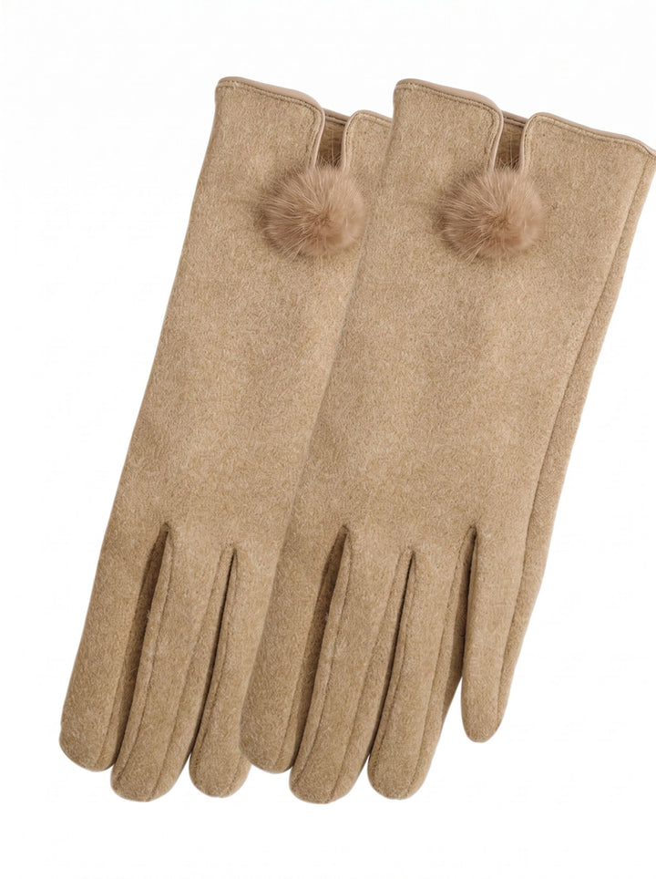 Elegant Suede Winter Women Gloves