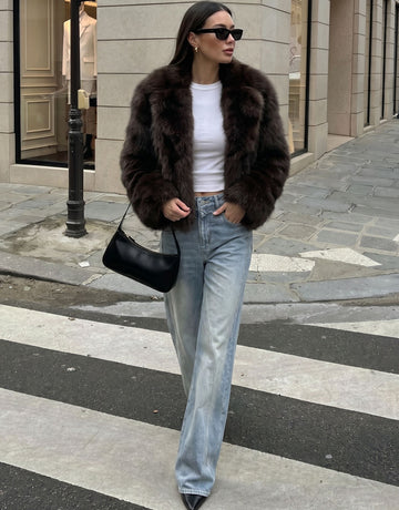 Luxury Plush Cropped Faux Fur Coat