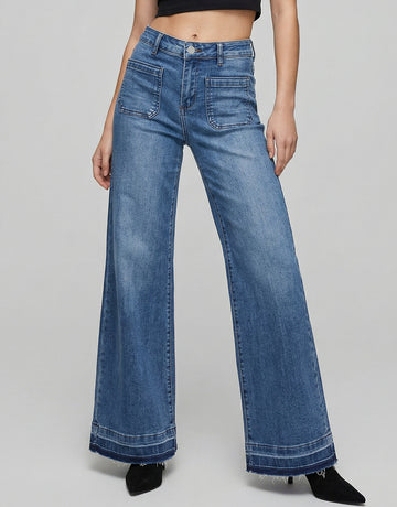 Low Stretch High Rise Flared Jeans