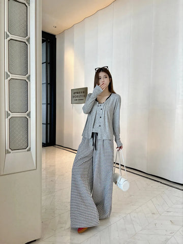 Cozy Lace Trim Lounge Pajama Set