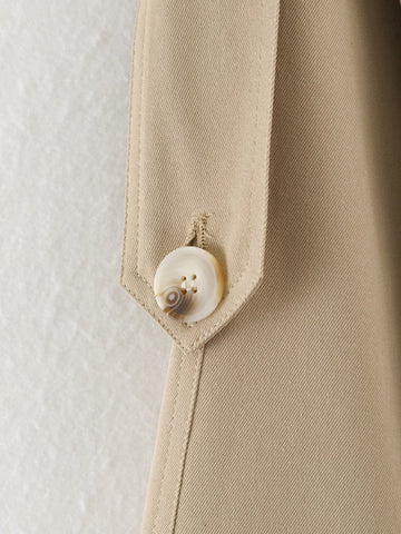 Oversized Cropped Double Breasted Trench Coat