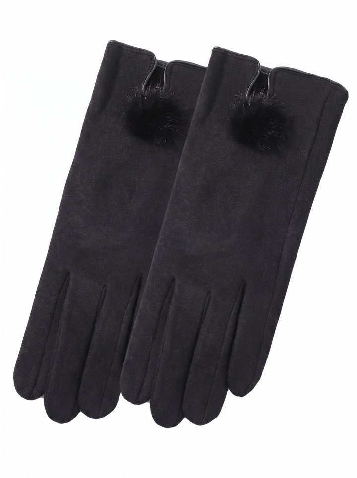 Elegant Suede Winter Women Gloves