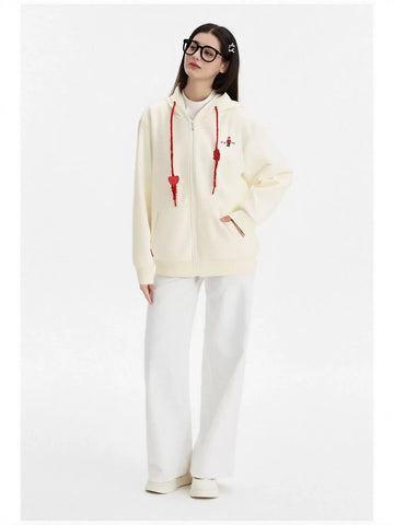 Cute Teddy Bear Graphic Hooded Jacket