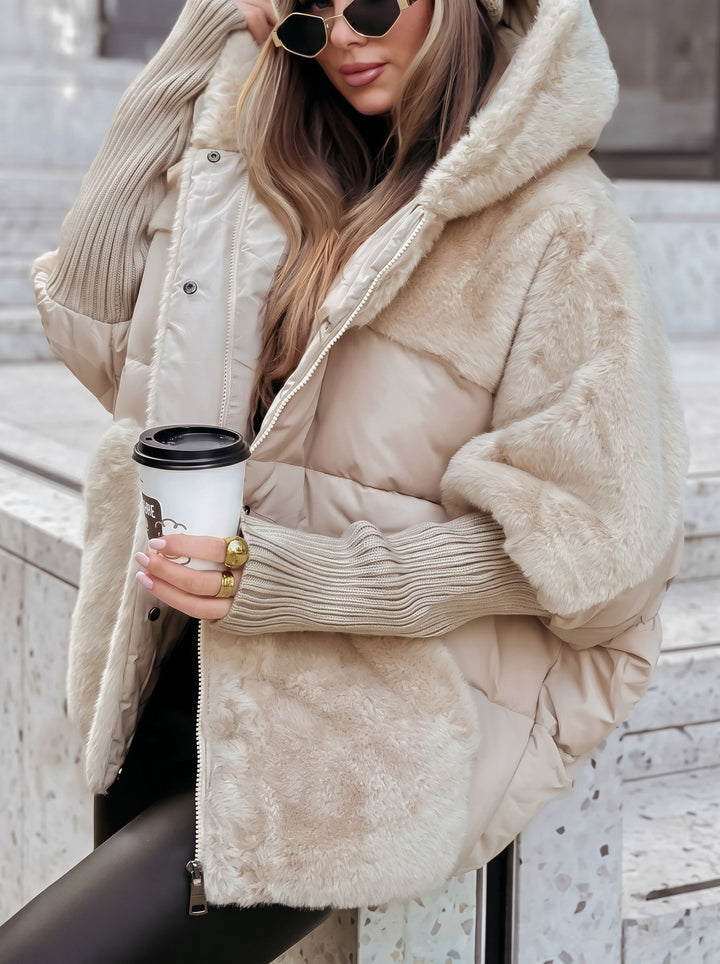 Cozy Faux Fur Hooded Puffer Jacket