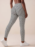 High Waisted Houndstooth Yoga Leggings
