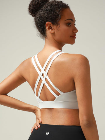 Criss Cross Strappy Yoga Sports Bra