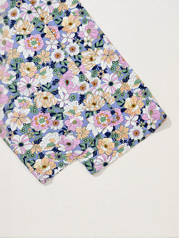 Smocked Floral Wide Leg Jumpsuit