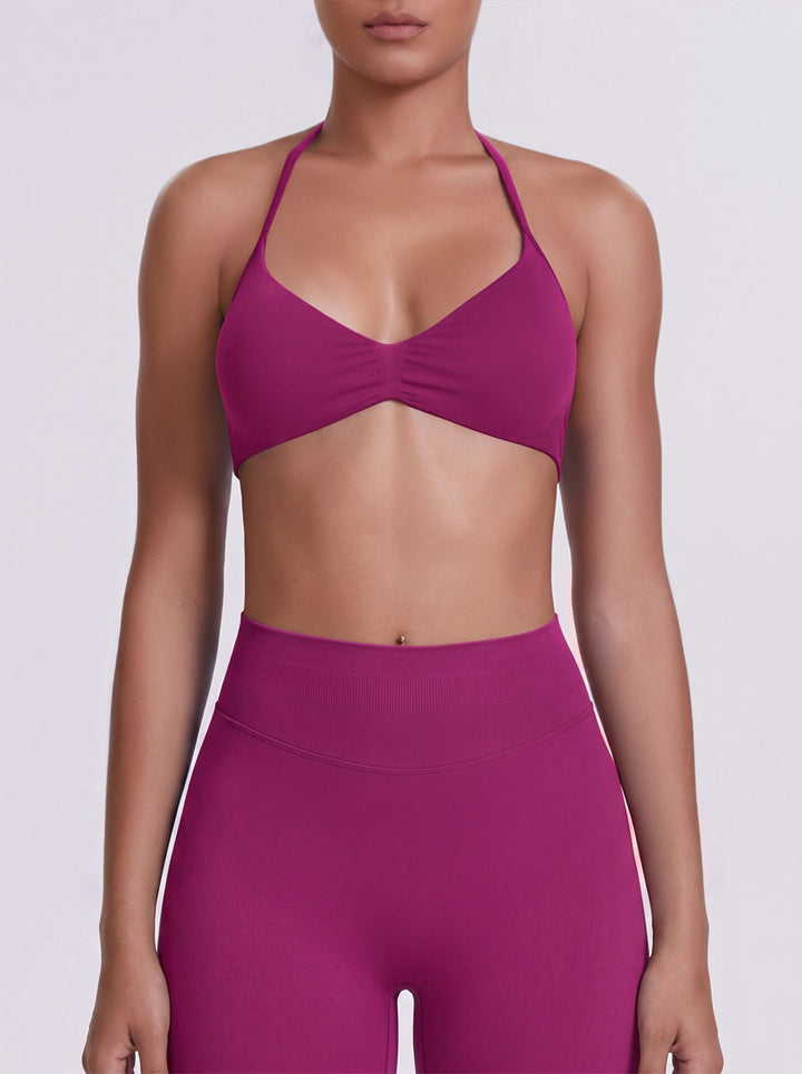 Seamless Halter Neck Sports Bra