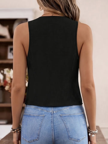 Tailored Slim Fit Button Up Vest