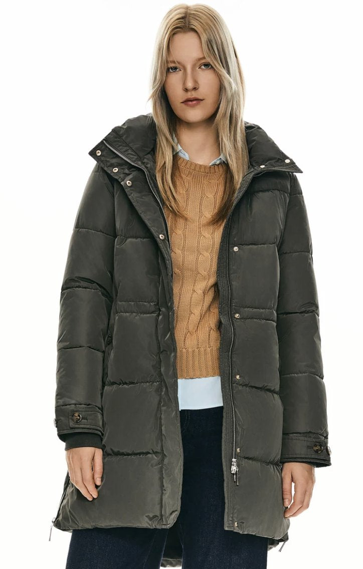 Hooded Quilted Long Puffer Jacket