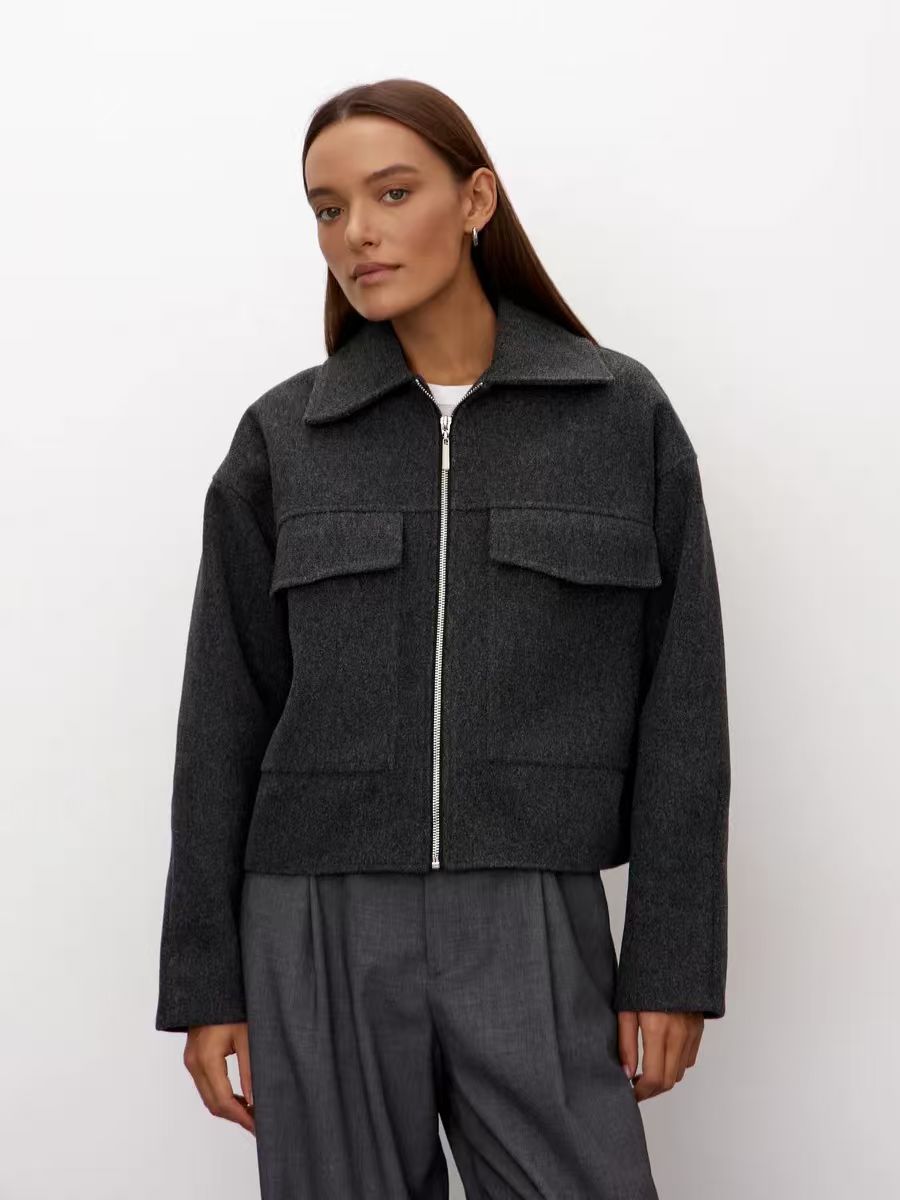 Oversized Zip Up Knit Cardigan
