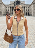 Crochet Collared Button Down Cardigan