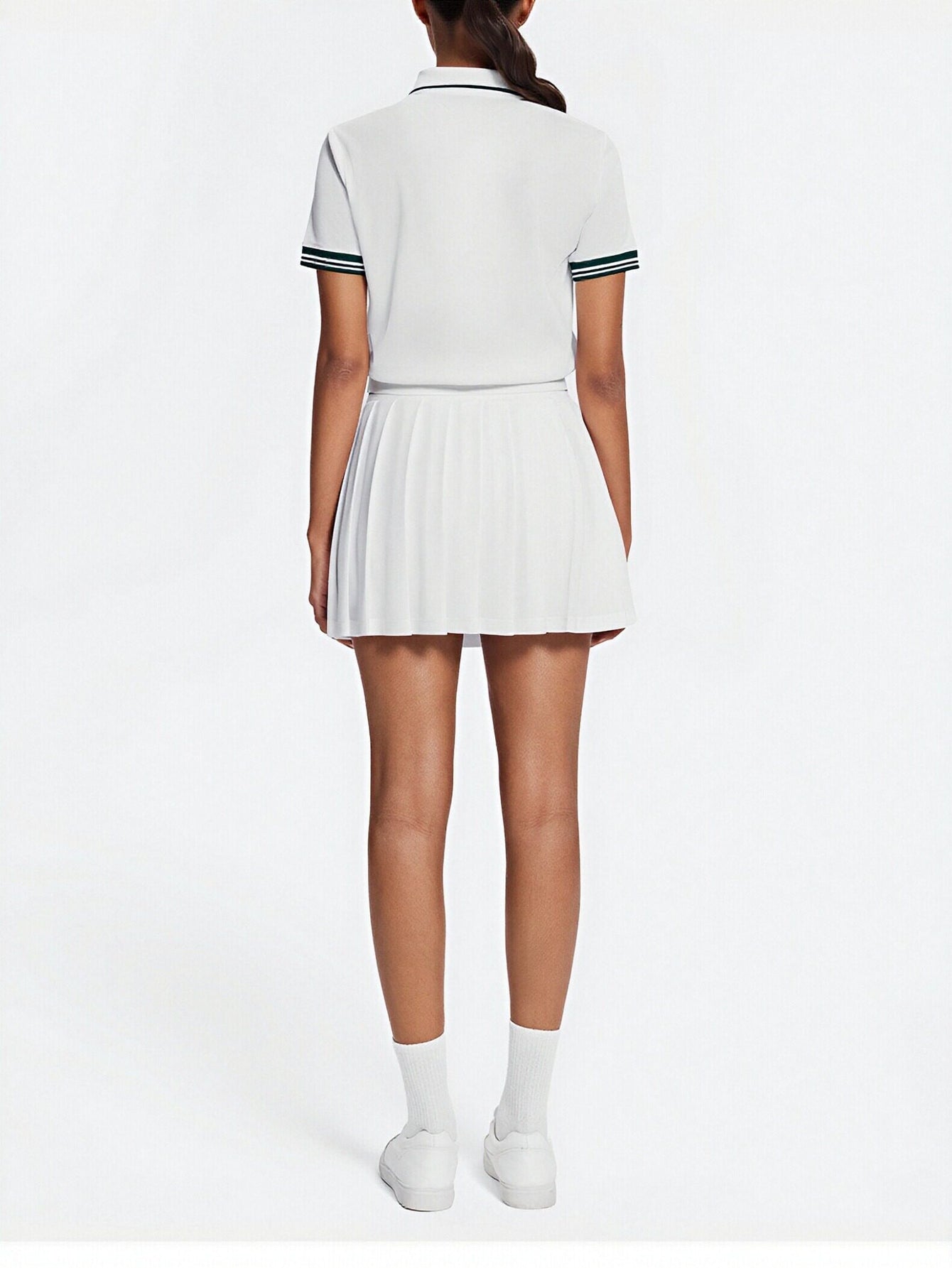 White Waistband Tennis Skirt
