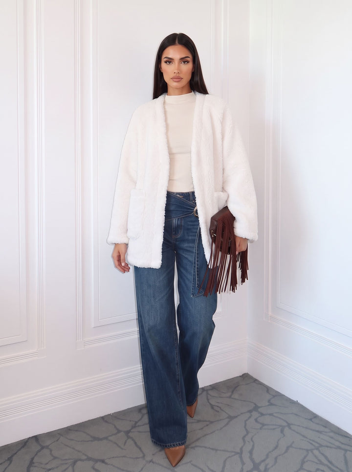 Cozy Open Front Sherpa Jacket
