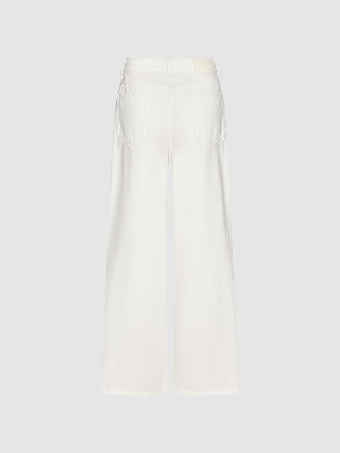 Urban Revivo Wide Leg Jeans-White