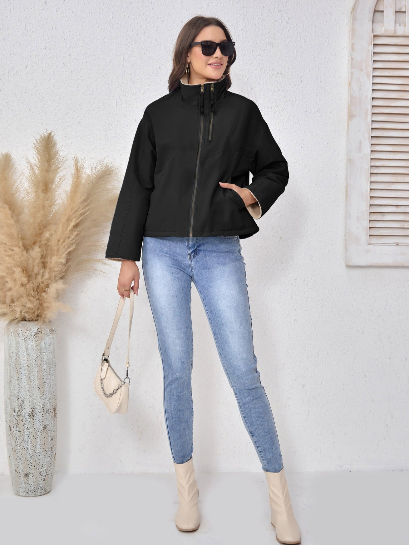 Cozy Sherpa Lined Padded Jacket
