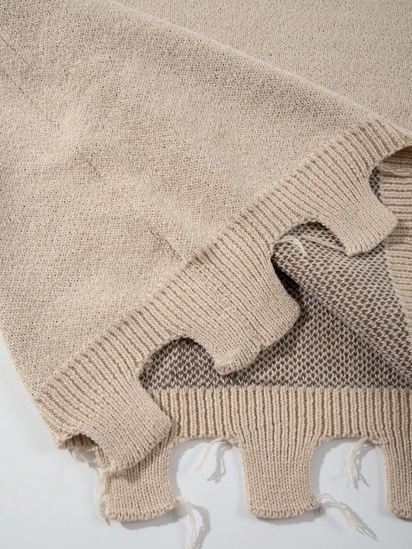 Oversized Grunge Cross Graphic Knit Sweater