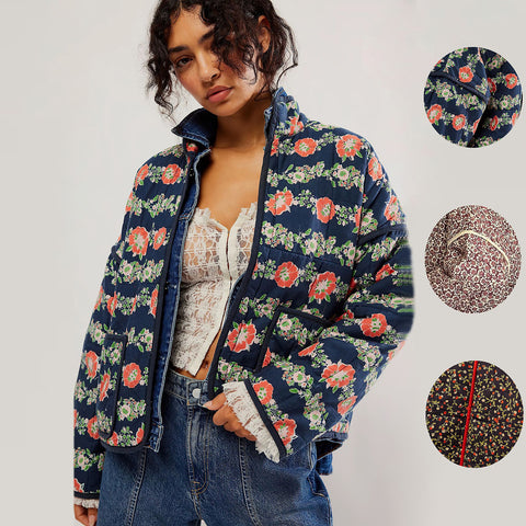 Floral Quilted Lightweight Padded Jacket