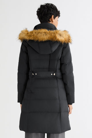 Faux Fur Hooded Puffer Coat