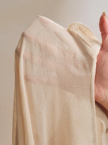 Ruffled Trim Elegant Chiffon Blouse