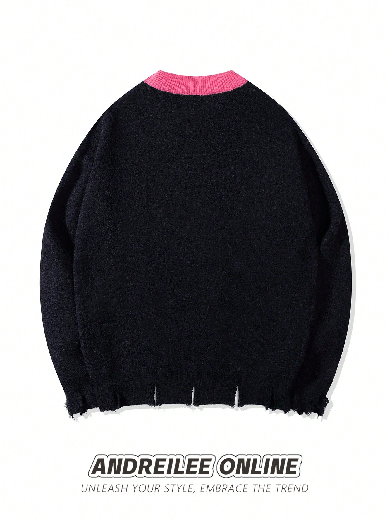 Distressed Graphic Grunge Oversized Sweater