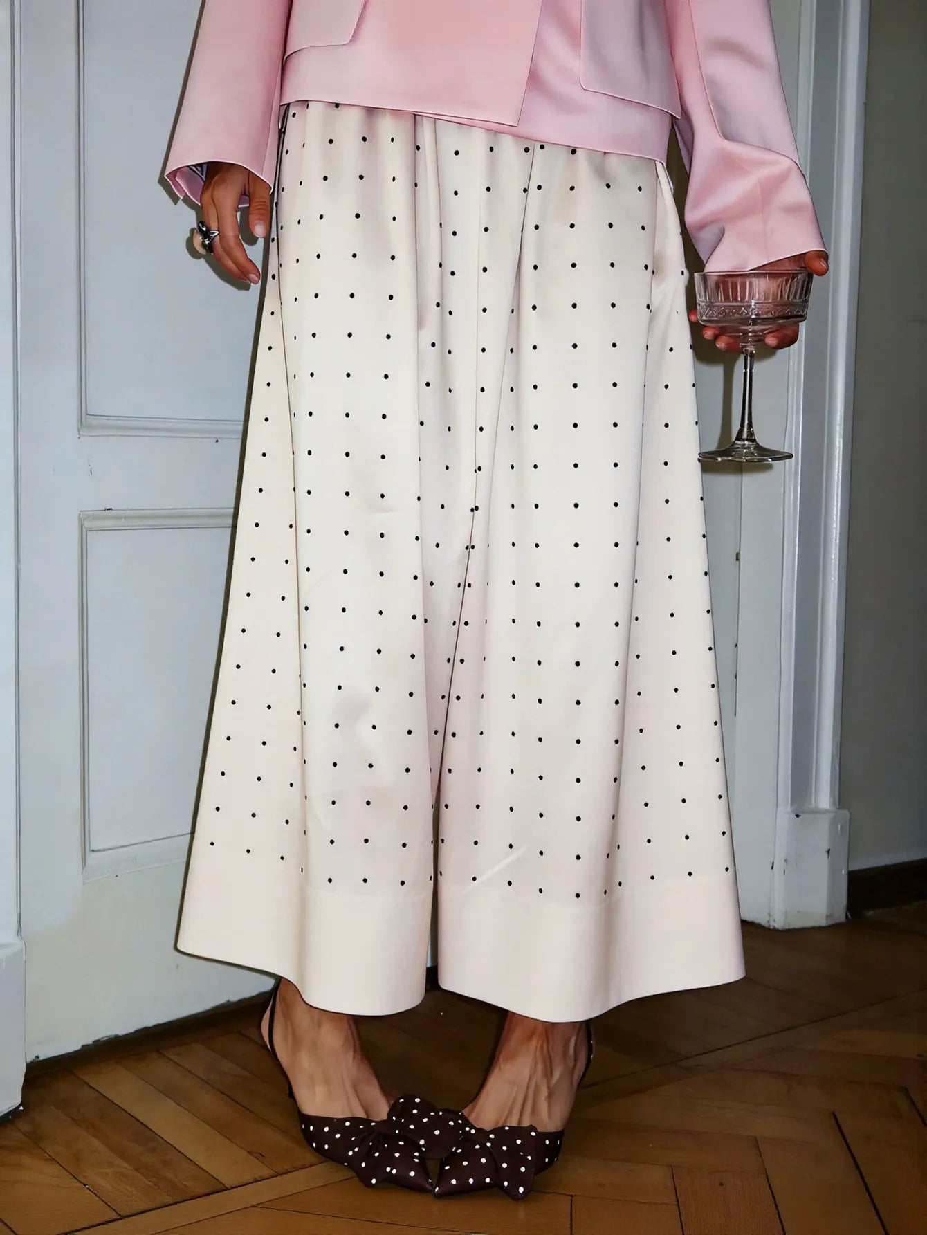 Polka Dot Wide Leg Culottes