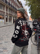 Distressed Grunge Graphic Oversized Sweater