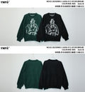 Oversized Graphic Print Crewneck Knit Sweater