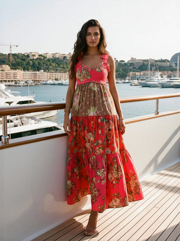 Floral Smocked Tiered Maxi Dress