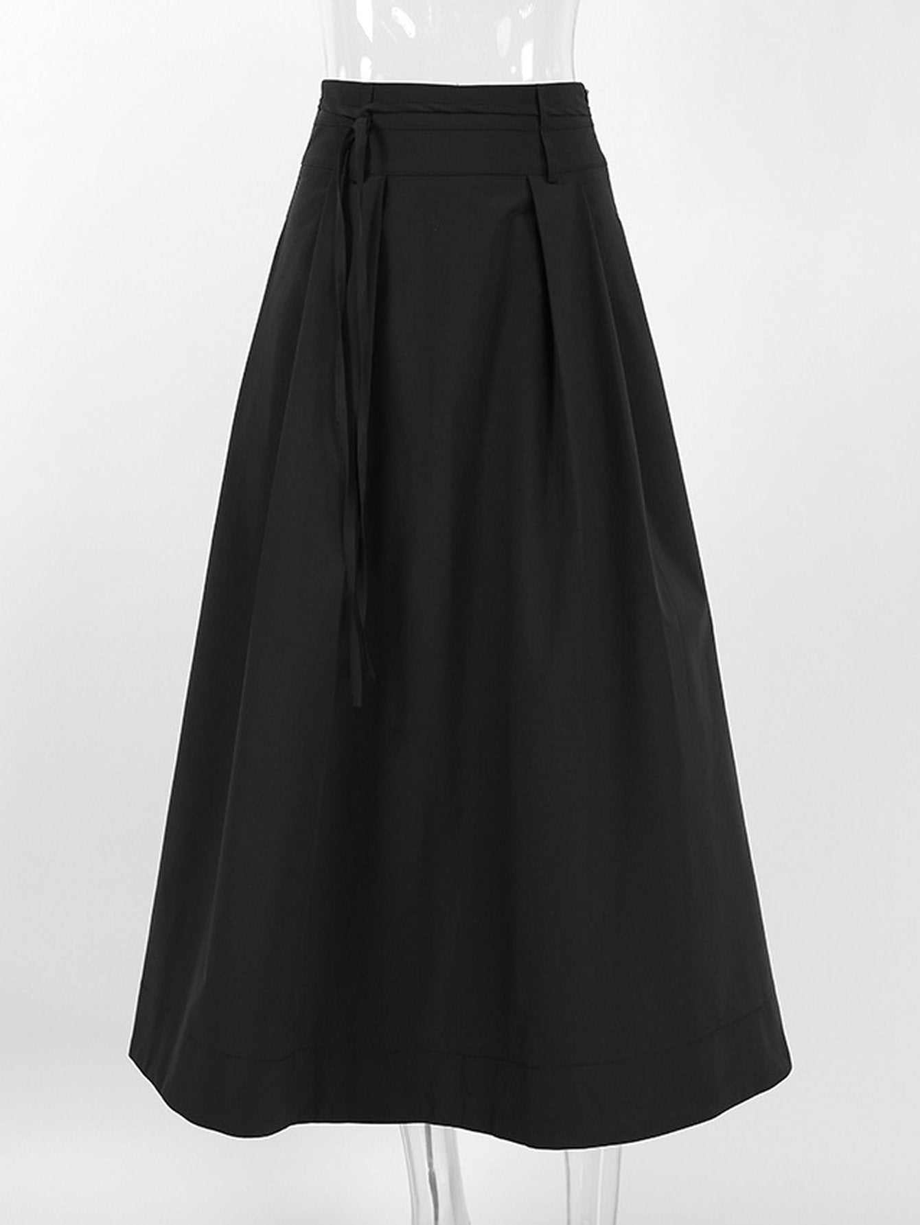 High Waisted Pleated Maxi Skirt