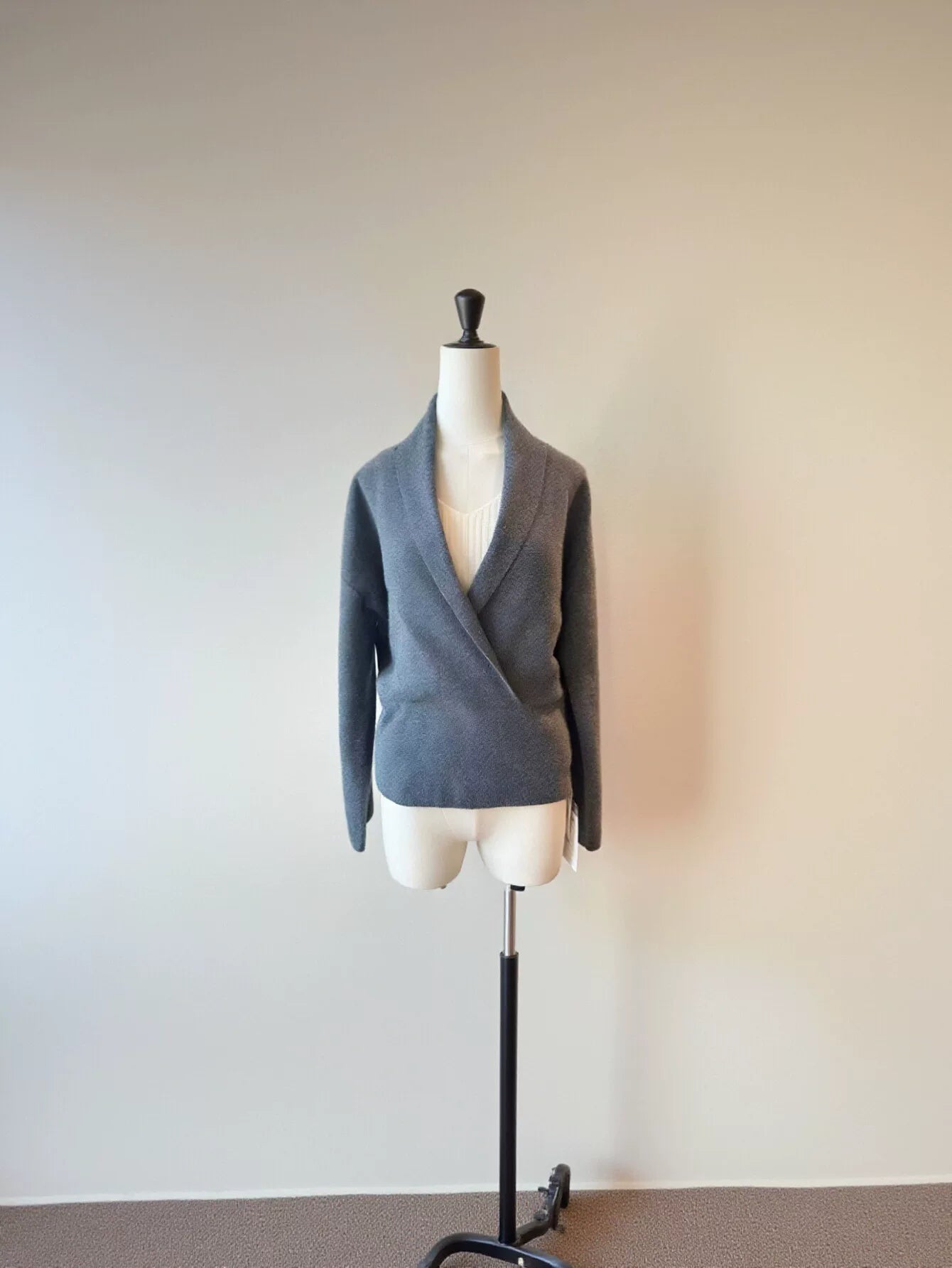 Cozy Wrap Front Knit Cardigan