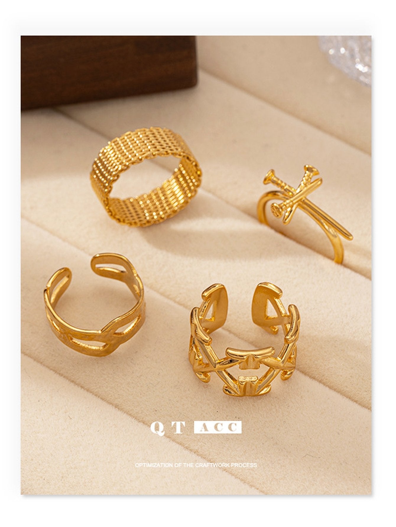 Minimalist Trendy Nail Design Ring