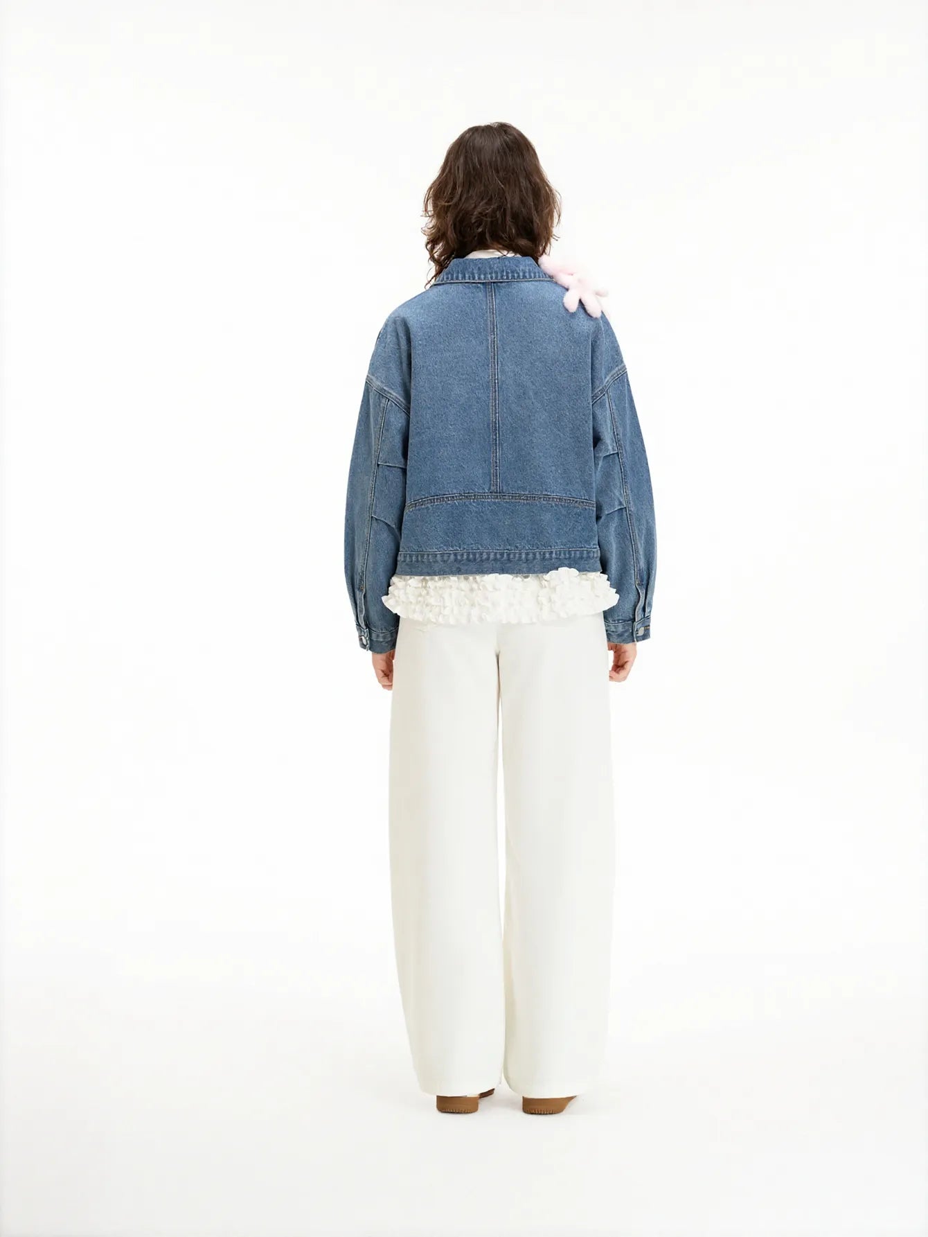 Oversized Cute Graphic Denim Jacket