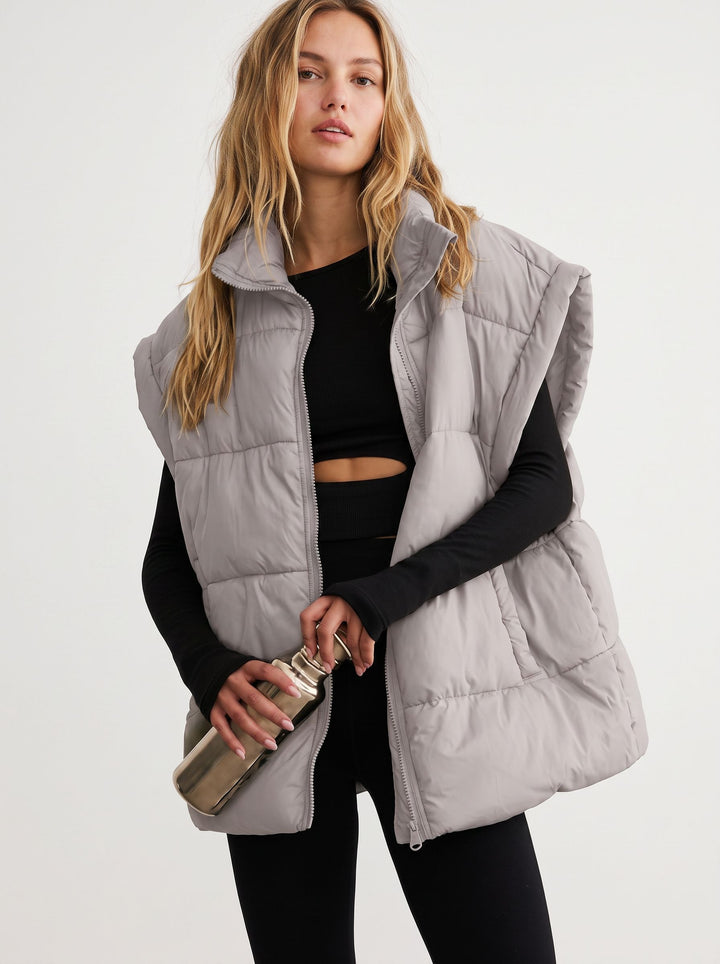 Oversized Puffer Vest Sleeveless Jacket