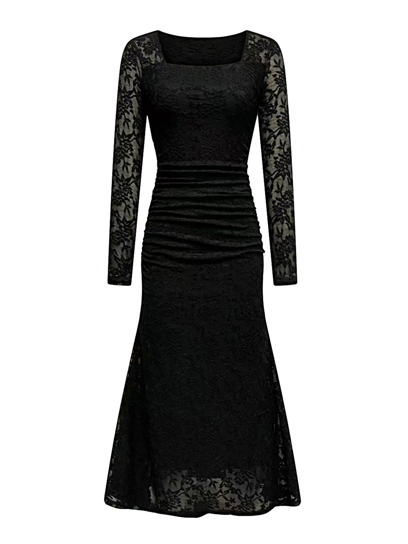 Long Sleeve Lace Elegant Maxi Dress