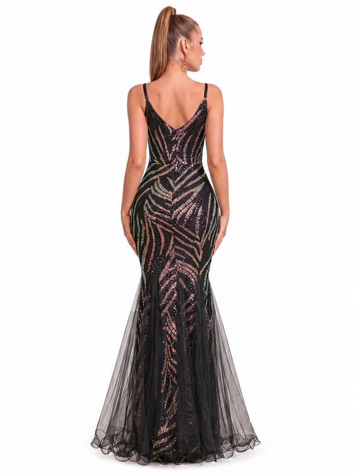 Glitter Sequin Mermaid Evening Dress