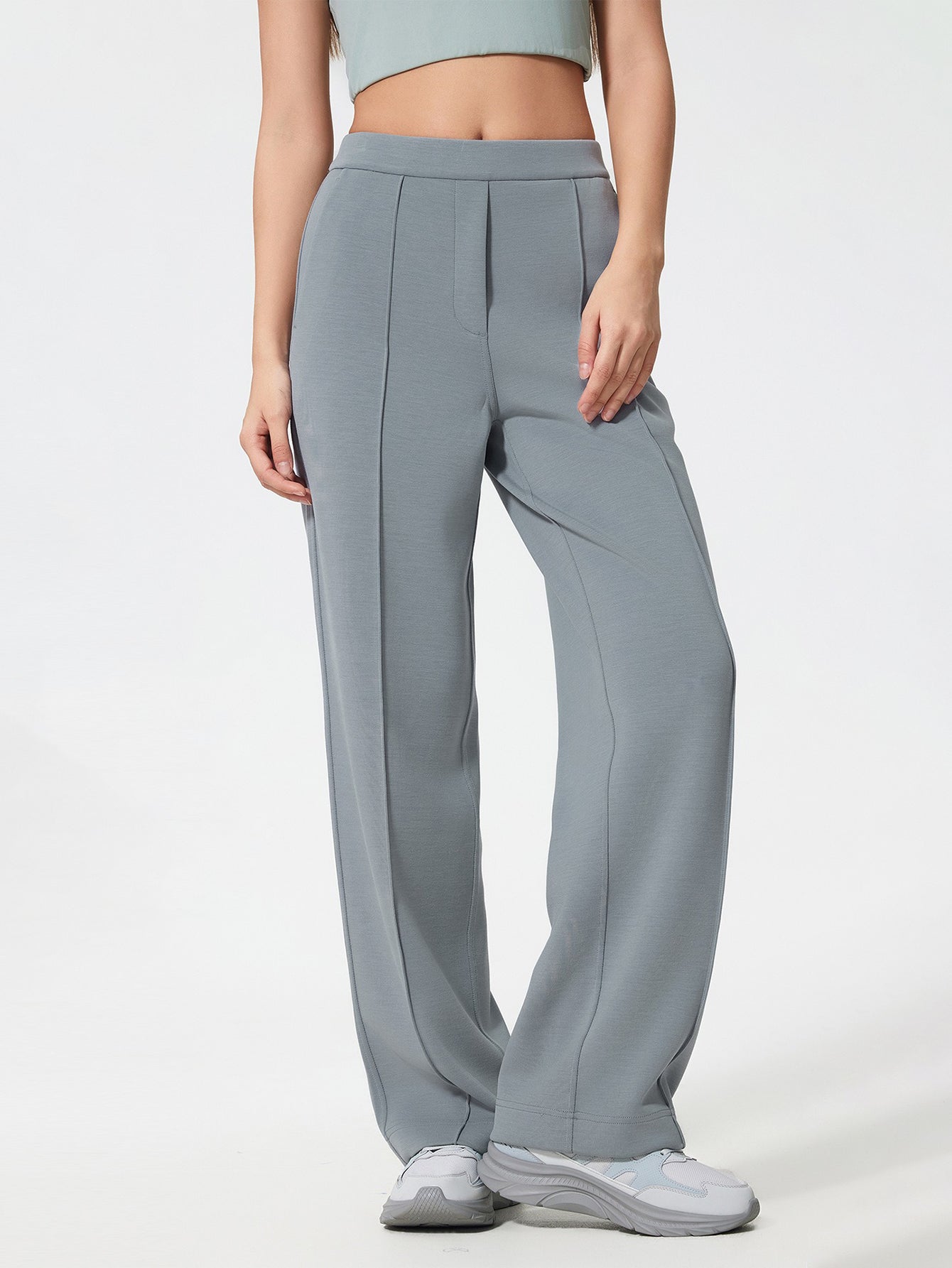 Cooling Fabric Straight Leg Active Pants-Multicolor