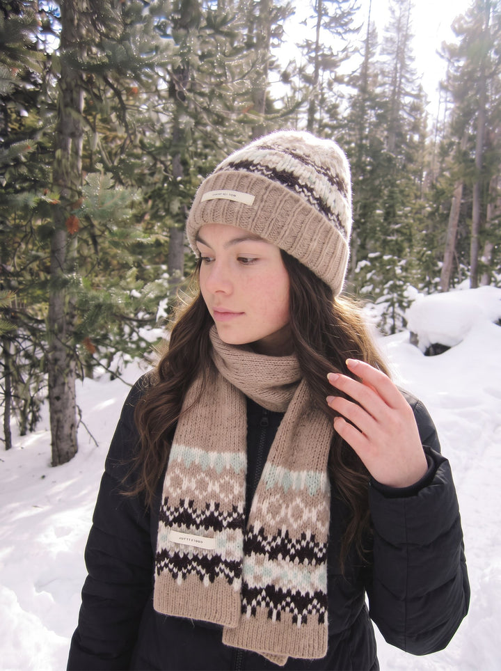 Cozy Fair Isle Knit Beanie Hat
