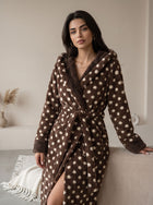 Cozy Plush Polka Dot Bathrobe