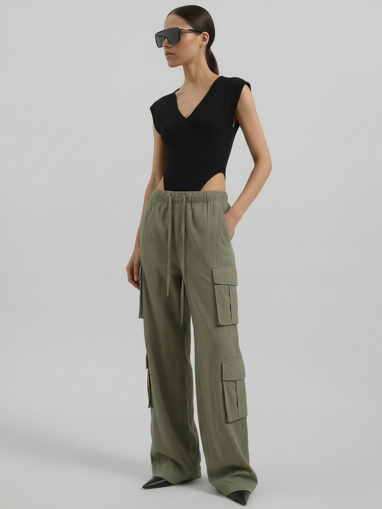 Relaxed Cargo Straight Pants