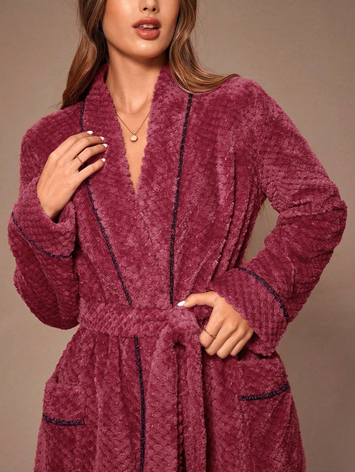 Cozy Plush Soft Warm Bathrobe