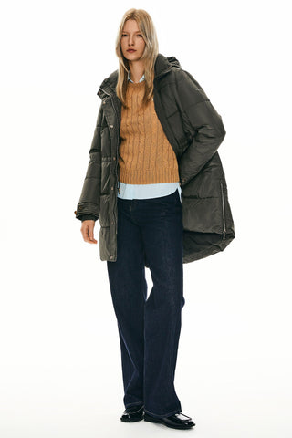 Hooded Quilted Long Puffer Jacket
