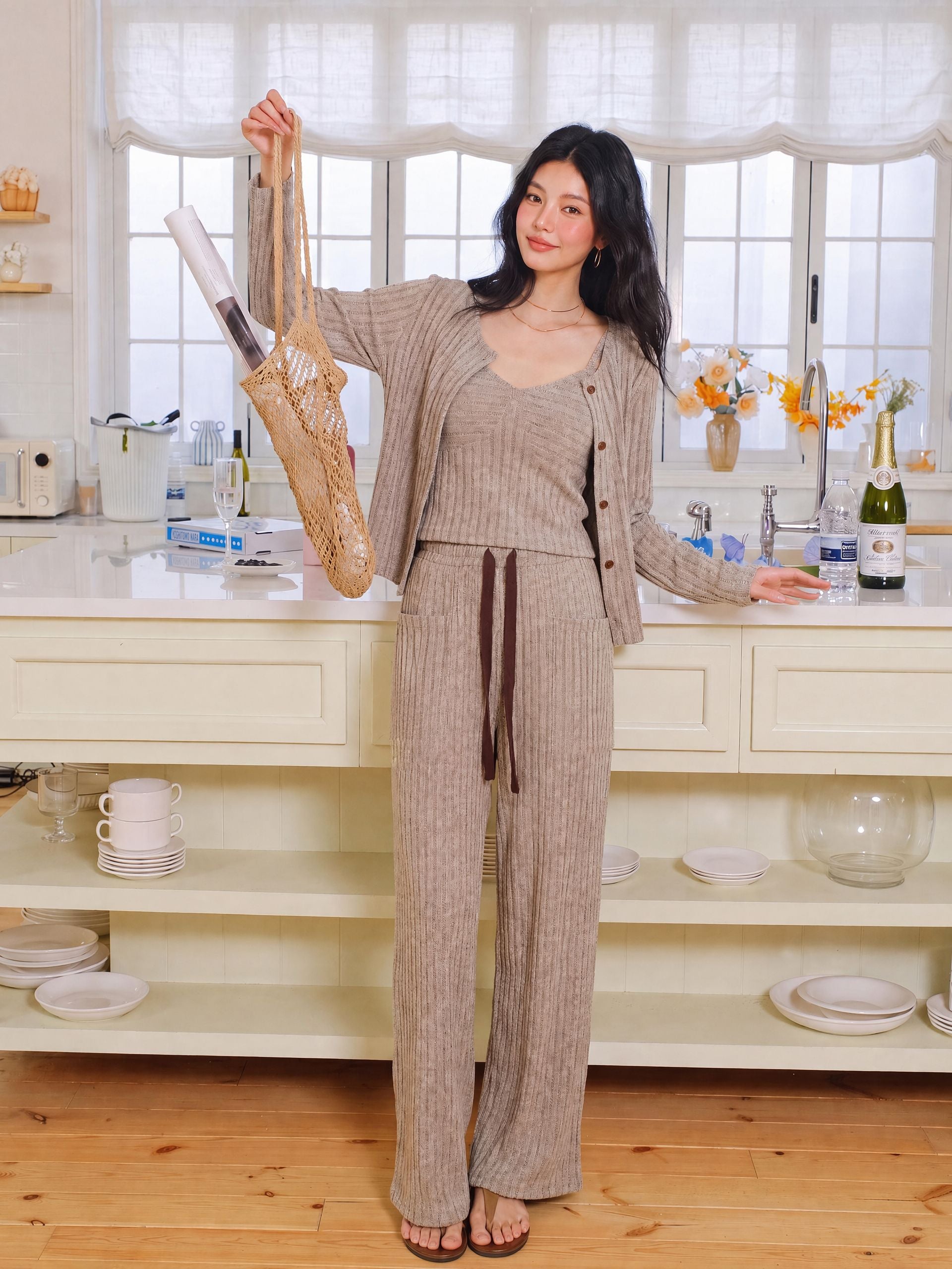 Cozy Ribbed Knit Lounge Set
