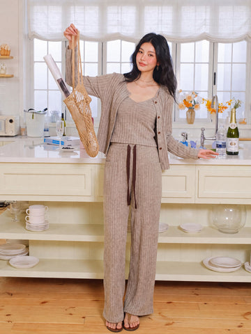 Cozy Ribbed Knit Lounge Set