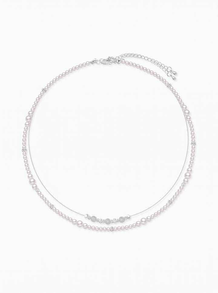 Elegant Layered Faux Pearl Necklace