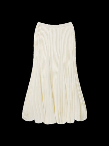 Elegant High Waisted Pleated Midi Skirt