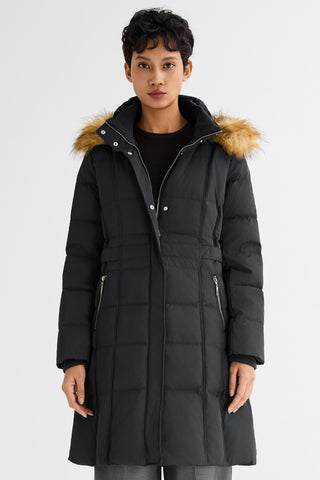 Faux Fur Hooded Puffer Coat